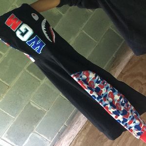Bape zip up hoodie/ shark head